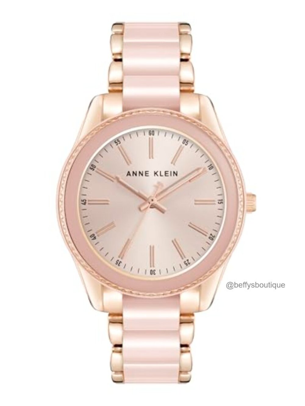 Women's Resin Bracelet Watch Rose Gold Tone Japanese Quartz Analog